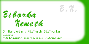 biborka nemeth business card